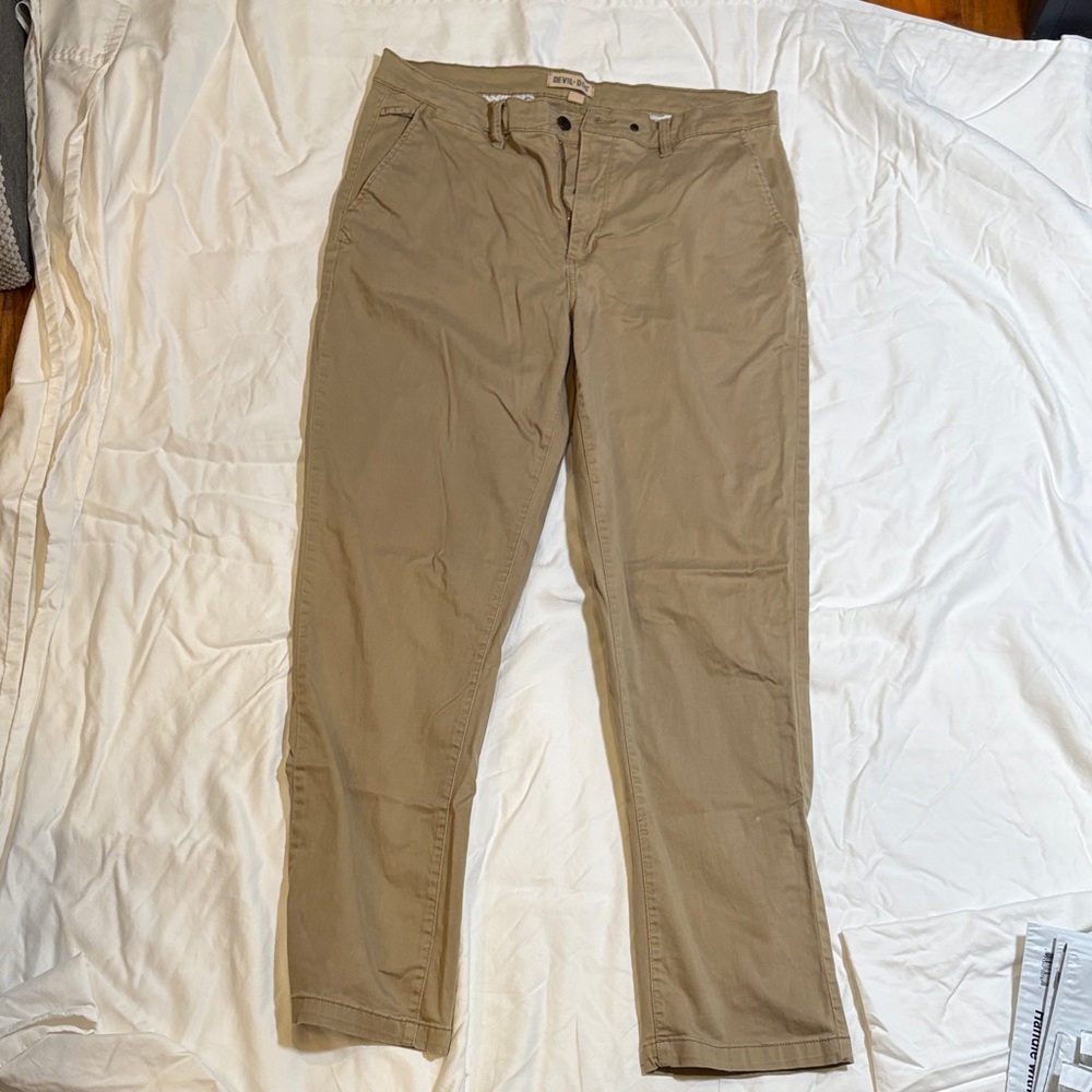 Men's khaki chinos, Devil-Dog brand, 36x32